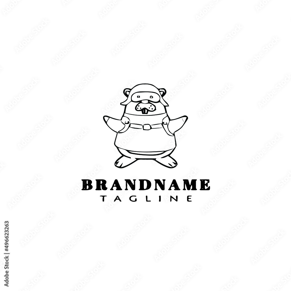 Fototapeta premium gopher animal logo design template icon vector illustration