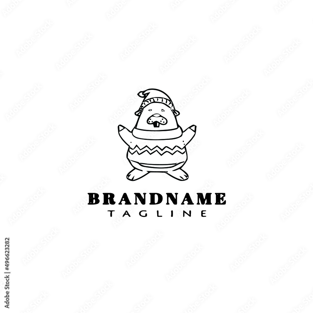Fototapeta premium gopher animal logo design template icon vector illustration