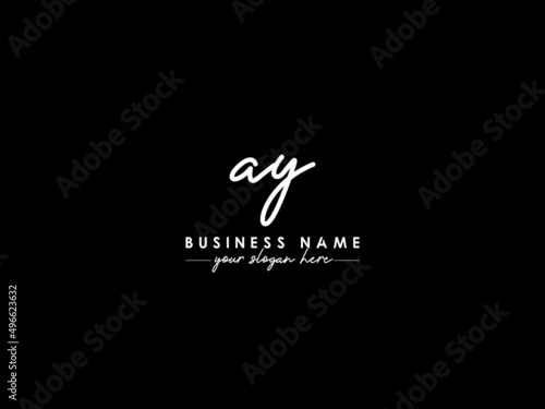 Initial Signature AY Logo, Letter Ay ya Fashion Logo Design For a beautiful  business