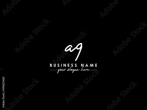 Initial Signature AQ Logo, Letter Aq qa Fashion Logo Design For a beautiful  business