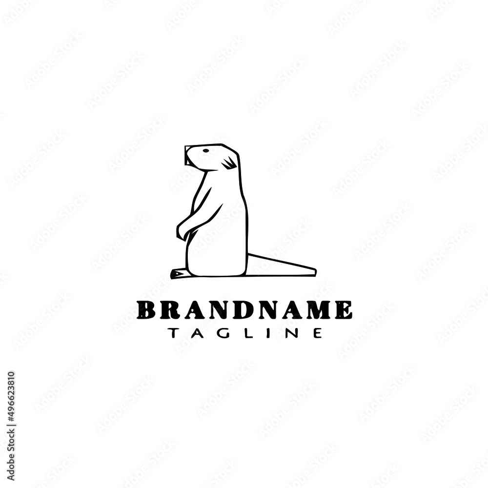 Obraz premium gopher animal logo design template icon vector illustration