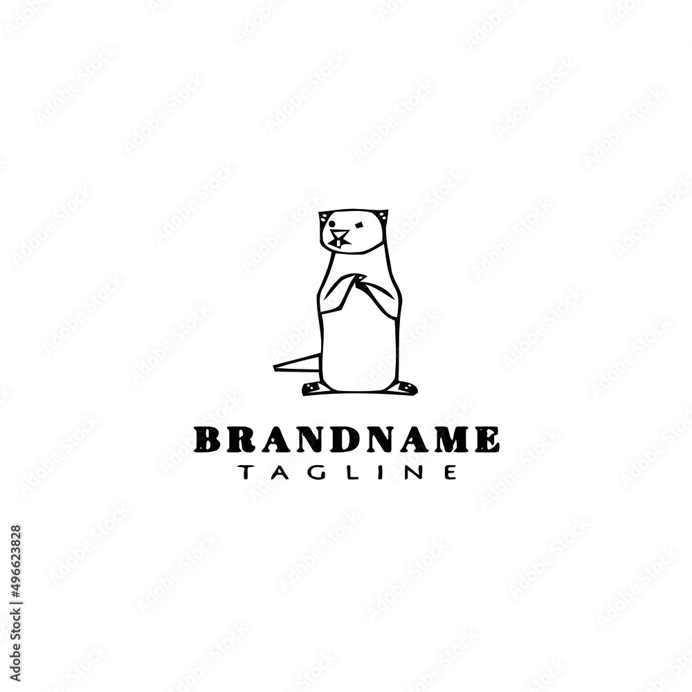 gopher animal logo design template icon vector illustration gopher animal logo design template icon vector illustration