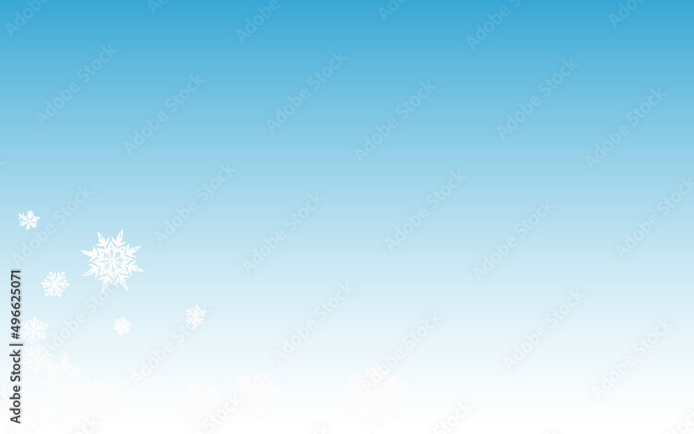 White Snowfall Panoramic Vector Blue Background. White Snowfall Panoramic Vector Blue Background.