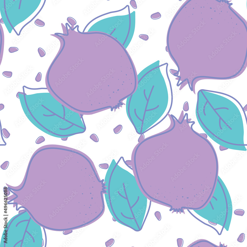 Ruby Garnet Vector Seamless Pattern. Sketch Fruit Ruby Garnet Vector Seamless Pattern. Sketch Fruit