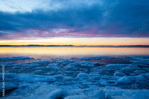 Sonnenuntergang am Siljan See in Schweden