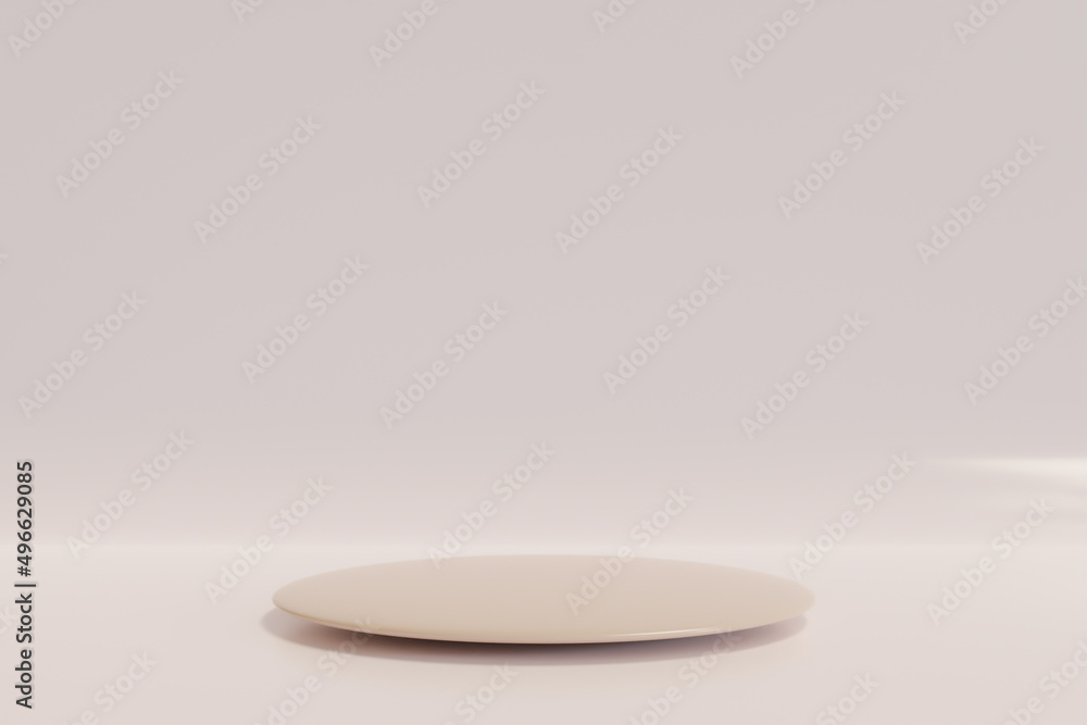 3D rendering scene with podium and abstract background. podium for cosmetic product presentation. 