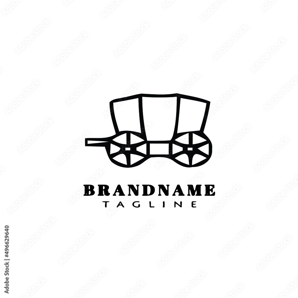 wagon logo cartoon template icon design black vector illustration wagon logo cartoon template icon design black vector illustration