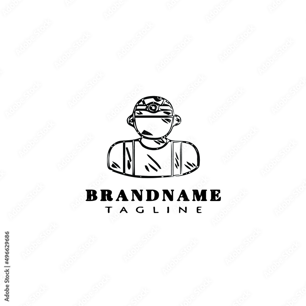 worker logo cartoon icon design template black isolated vector illustration worker logo cartoon icon design template black isolated vector illustration
