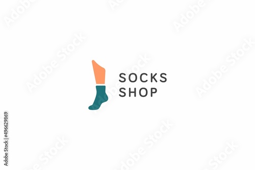 Template logo design solution for socks shop or store