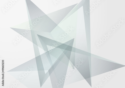 White Shapes Creative Vector  Gray Background.