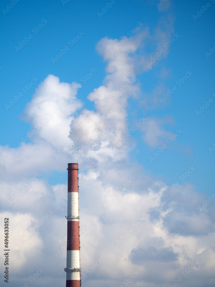 chimney against a blue sky
