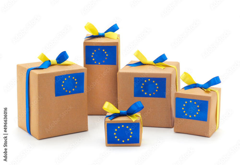 Boxes,help, gifts on a white background isolated. Boxes,help, gifts on a white background isolated.