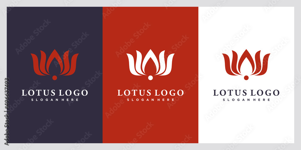 Lotus logo design with creative concept Lotus logo design with creative concept