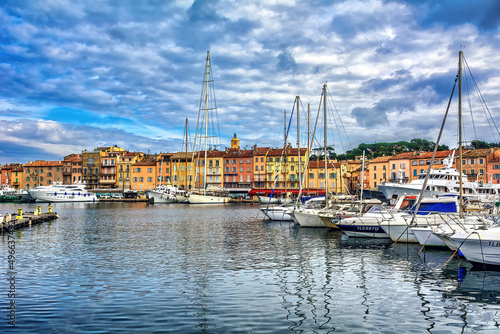 boats in the harbor of Saint-Tropez