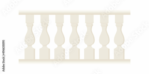 Fotografie, Obraz Marble balustrade with balusters for fencing and protection from falling