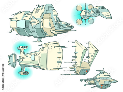 starships science fiction future, transport and military space ships