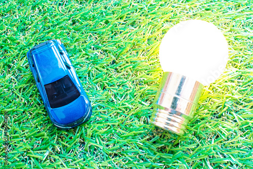 Wallpaper Mural grass and light bulb and vehicle Torontodigital.ca