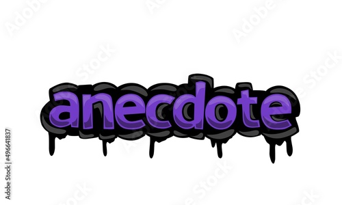Принти на полотні ANECDOTE writing graffiti design on white background