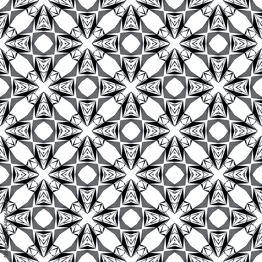 Fototapeta premium Geometric seamless pattern, ornament, vector decorative texture.