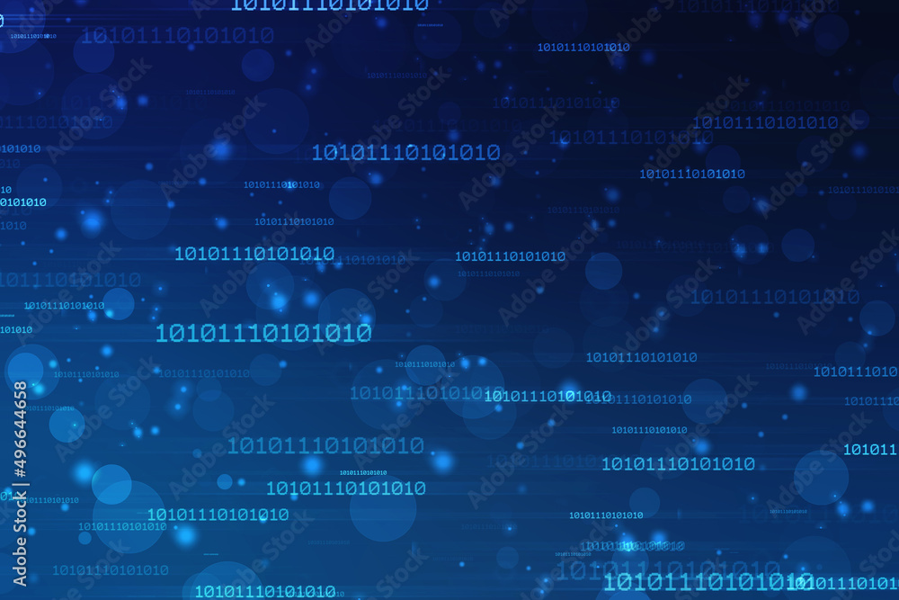 Binary Code Background, Digital Abstract technology background, flowing number one and zero text in binary code format in technology background. Internet Big data Concept Binary Code Background, Digital Abstract technology background, flowing number one and zero text in binary code format in technology background. Internet Big data Concept