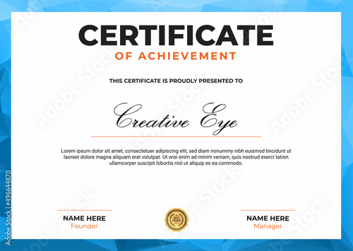 Modern creative and new trading certificates for all types company and employs
