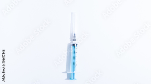 medical disposable plastic syringe for injection in the hospital