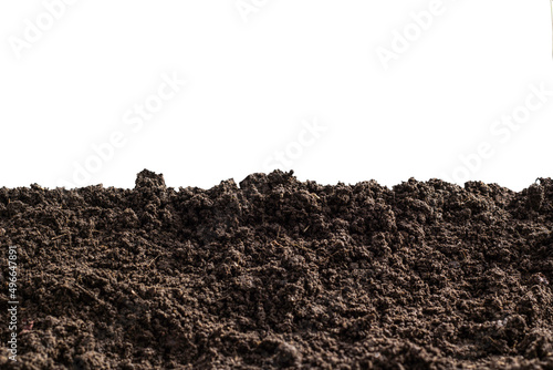 pile Soil or dirt isolated on white background