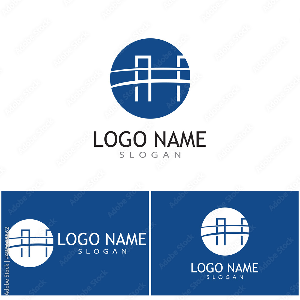 Bridge Logo Template vector icon illustration design Bridge Logo Template vector icon illustration design