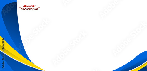 abstract business banner background design with yellow blue white