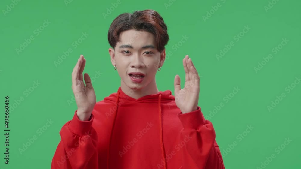 Portrait Of A Young Asian Transgender Male Opening Her Eyes With Palms And Becoming Surprised In The Green Screen Studio
Portrait Of A Young Asian Transgender Male Opening Her Eyes With Palms And Becoming Surprised In The Green Screen Studio