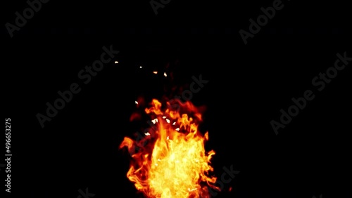 Fire Flames Igniting And Burning isolated by alpha channel ( transparent background )
