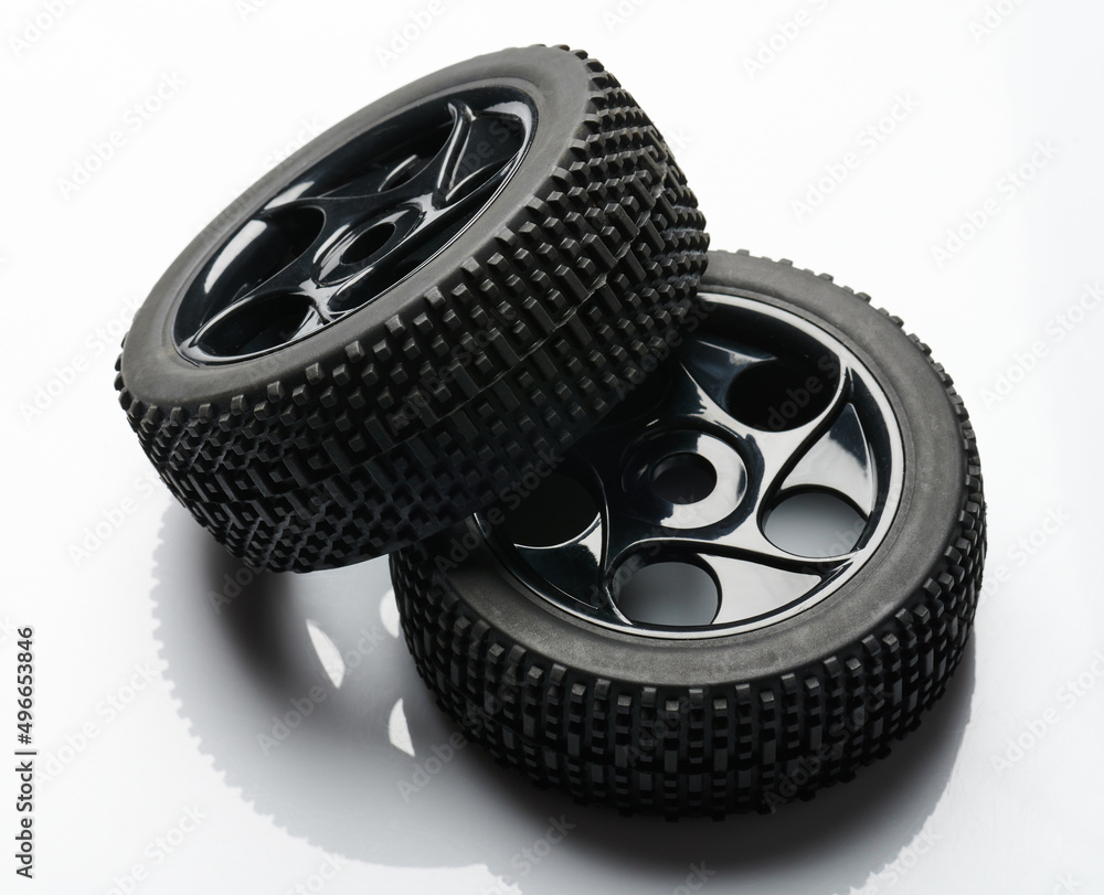 Naklejka premium Pair of auto car wheels