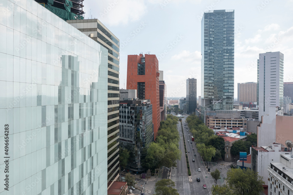 Paseo de la Reforma Avenue in Ciudad de México, CDMX, Mexico Paseo de la Reforma Avenue in Ciudad de México, CDMX, Mexico