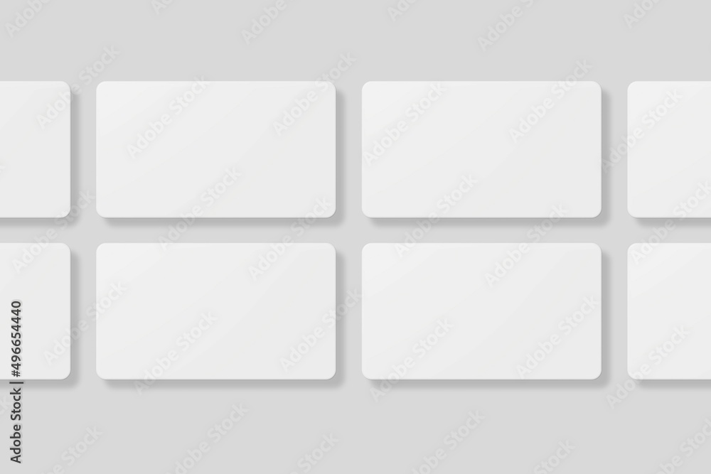 Floating blank business card for mockup. 3D Render. Floating blank business card for mockup. 3D Render.