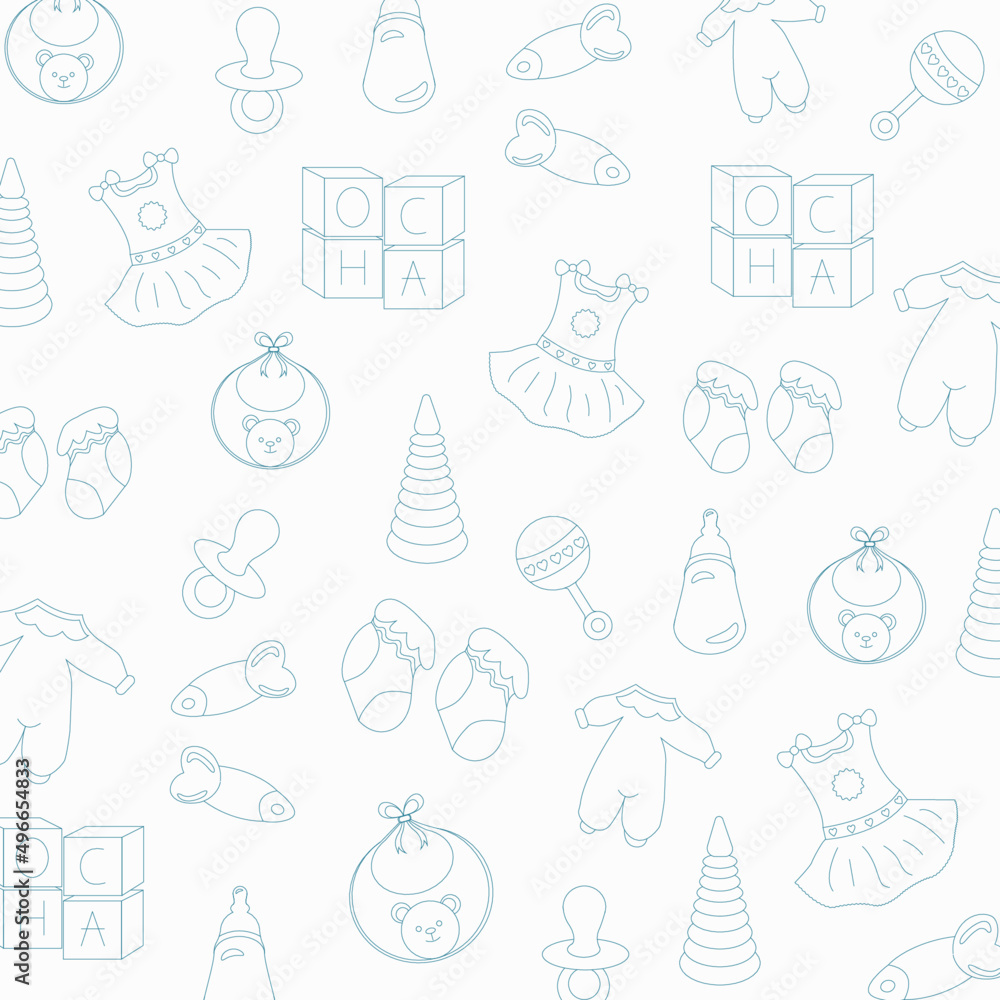 Children's blue patern for children's underwear, for children's bedding, towels, bibs, toys, as a children's background. Children's blue patern for children's underwear, for children's bedding, towels, bibs, toys, as a children's background.