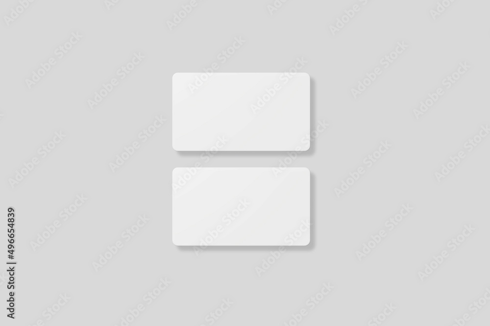 Floating blank business card for mockup. 3D Render. Floating blank business card for mockup. 3D Render.