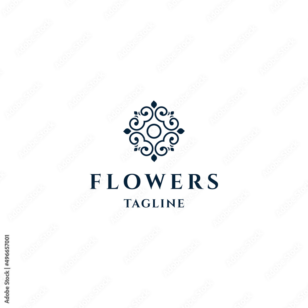 Fototapeta premium Flower logo design vector icon template