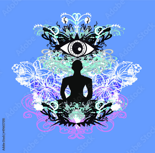 Man with third eye, psychic supernatural senses