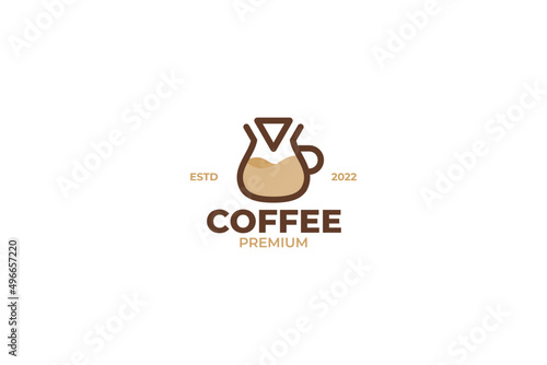 Coffee paper filter dripper logo design