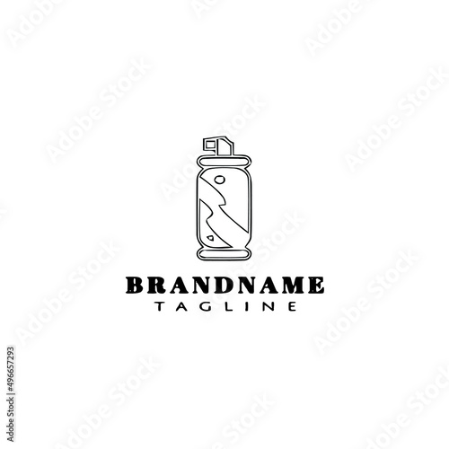 spray paint bottle logo icon design template vector illustration