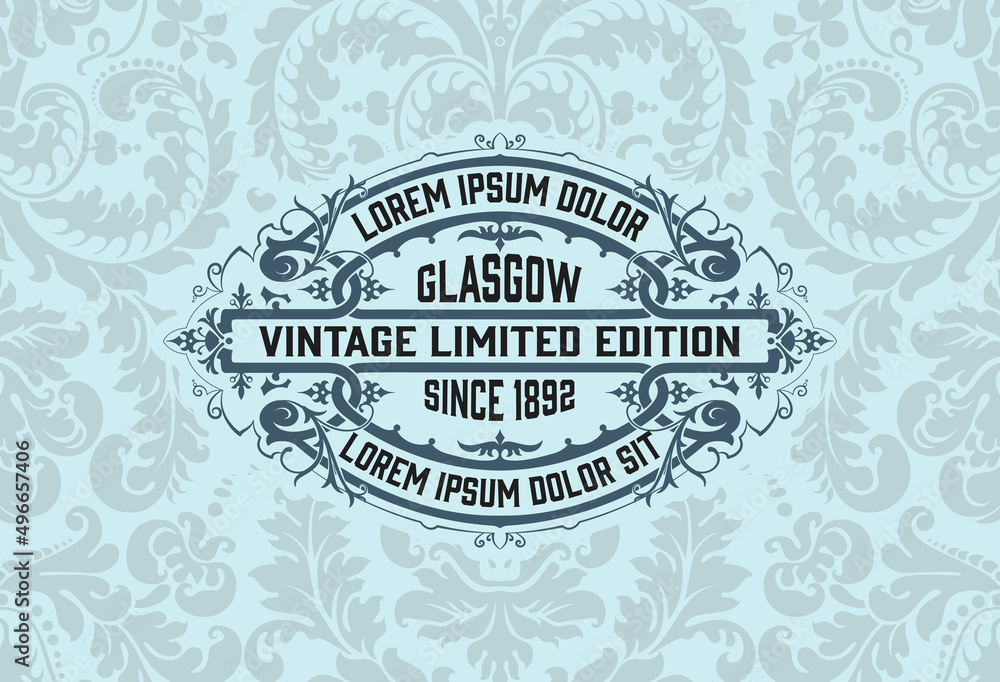 Obraz premium Western card with vintage style
