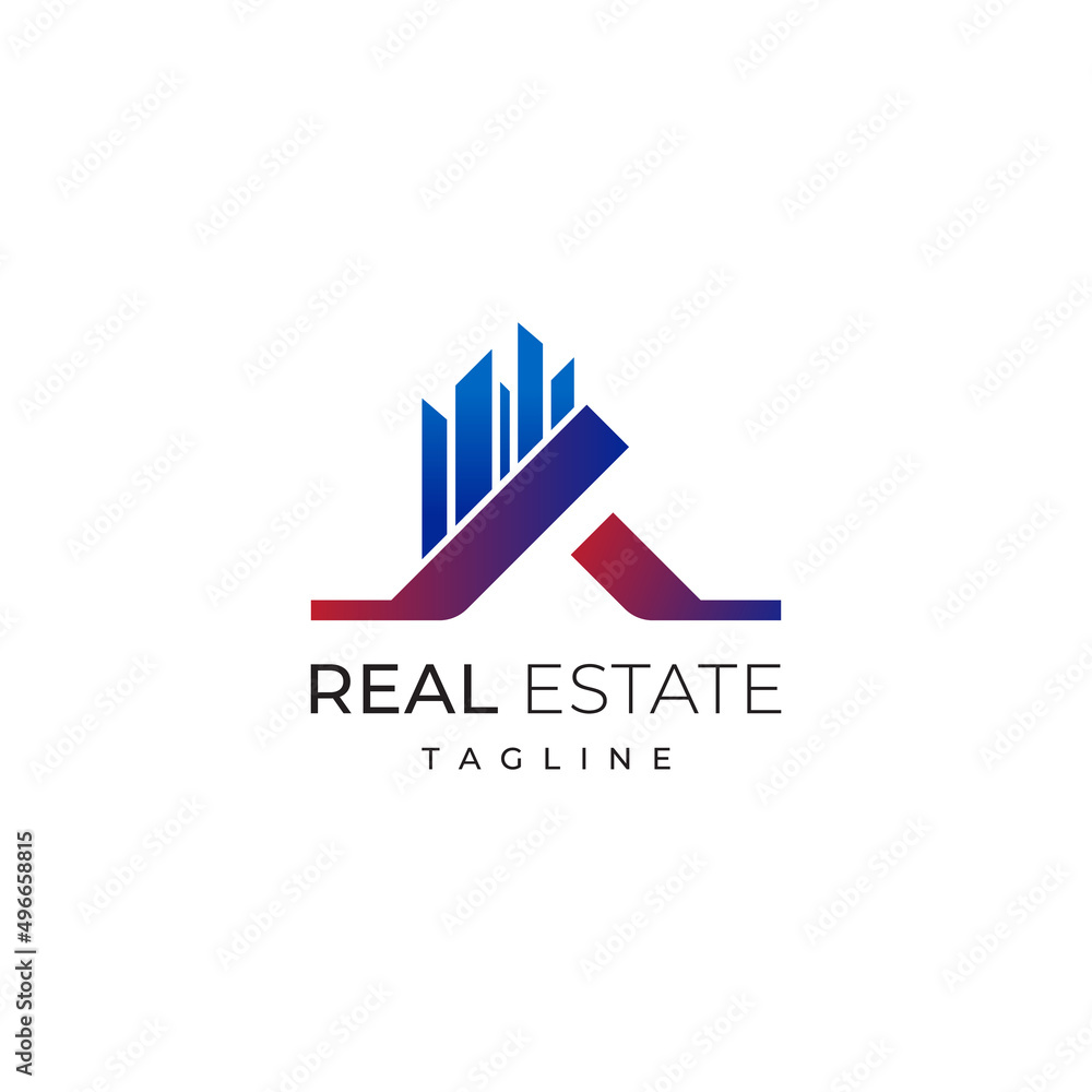 Corporate Modern Real estate Property Construction Vector Logo Design Template