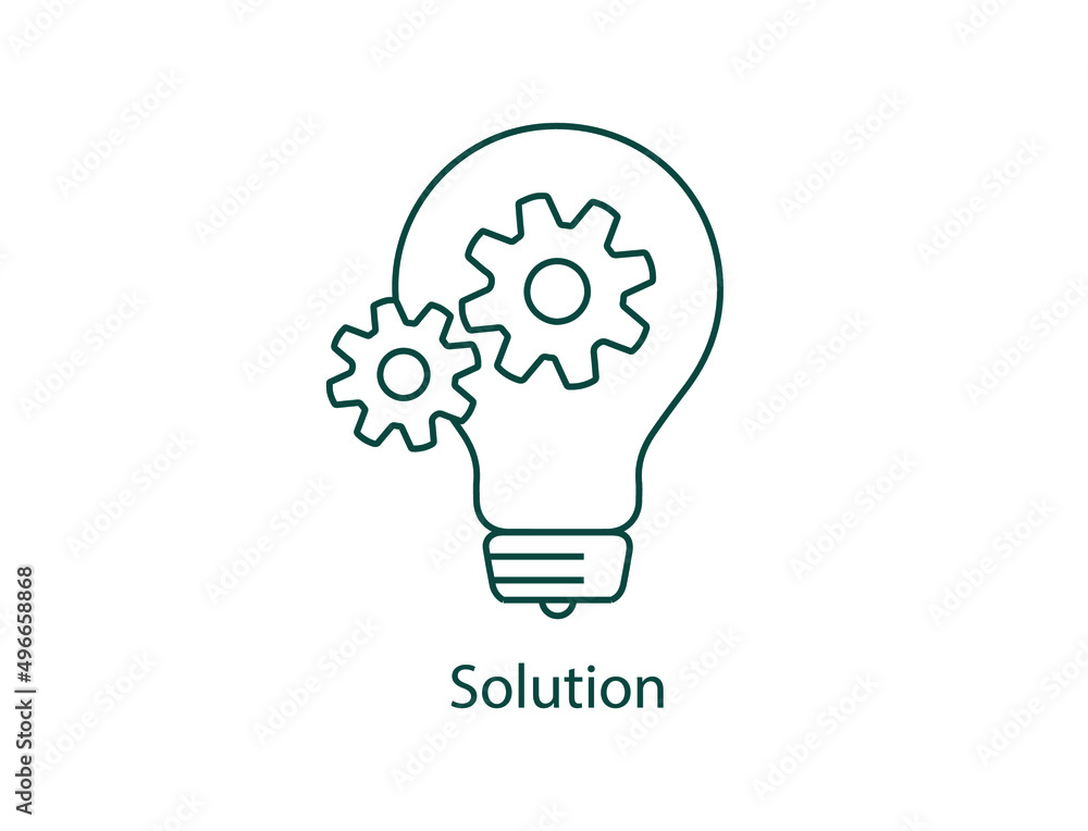 solution line icon vector illustration solution line icon vector illustration