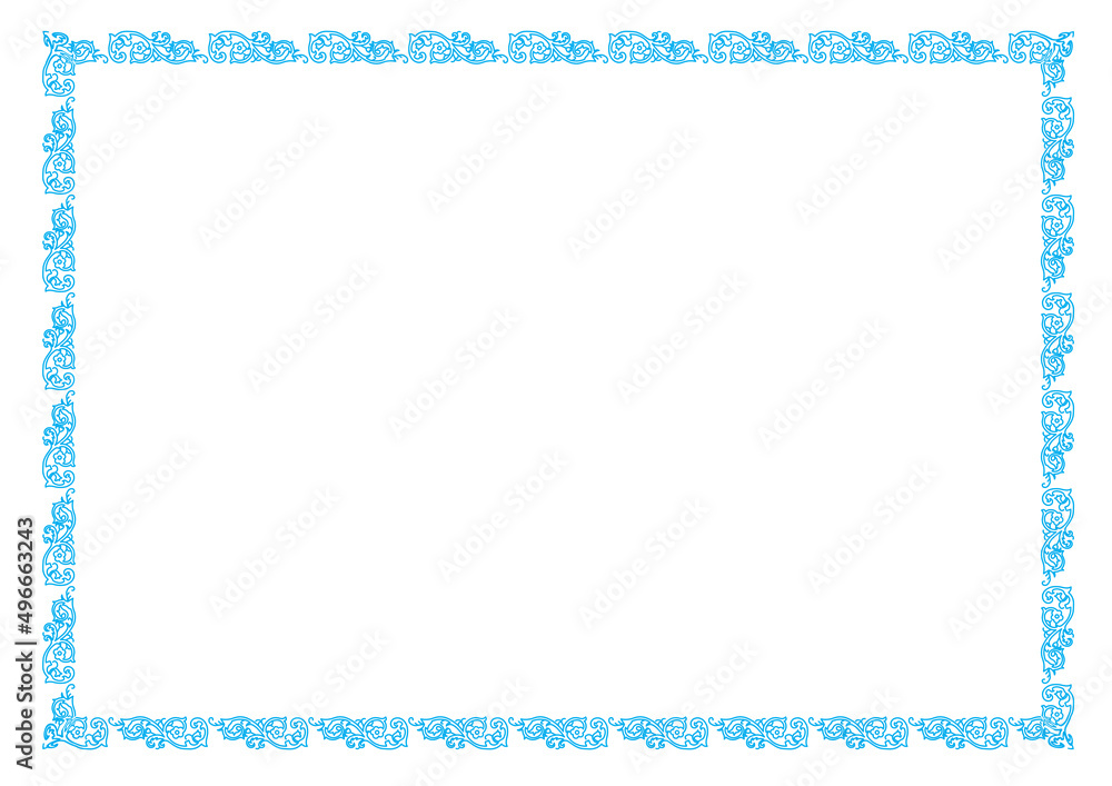 decorative frame border line motif for book page certificate decorative frame border line motif for book page certificate