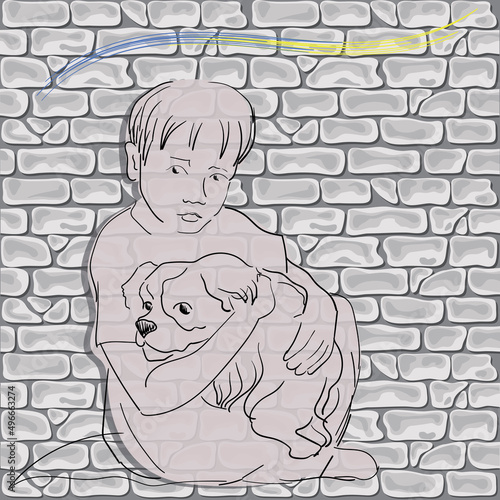 child saves dog