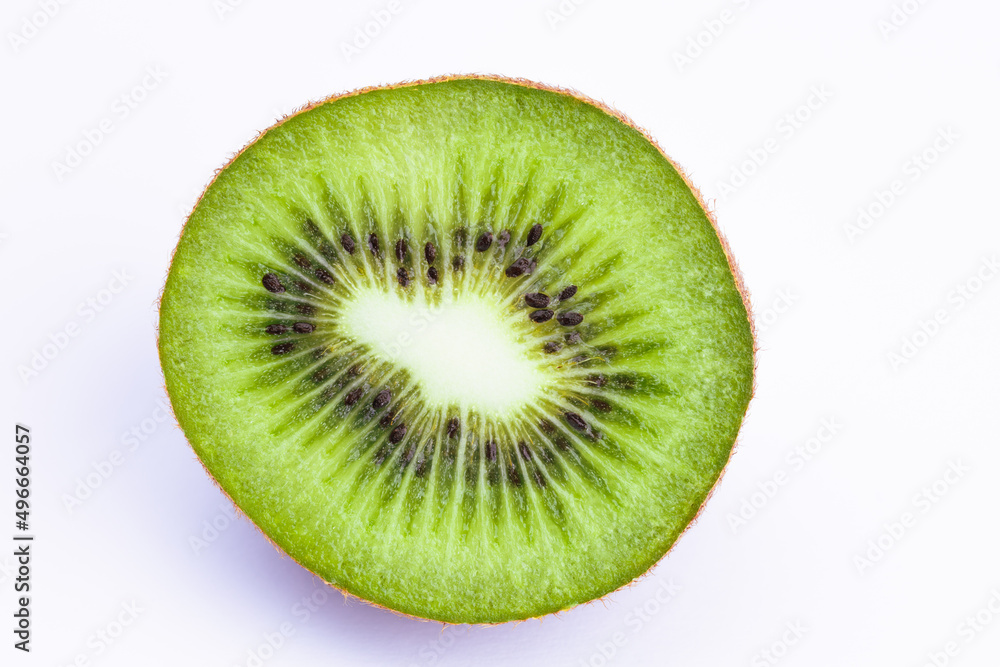 Half of Kiwi fruit on white background Half of Kiwi fruit on white background