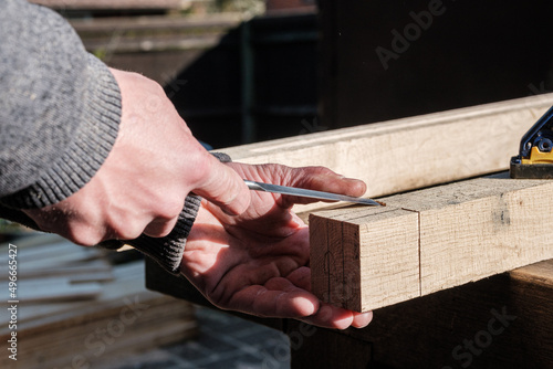 Hand making Oak woven panels