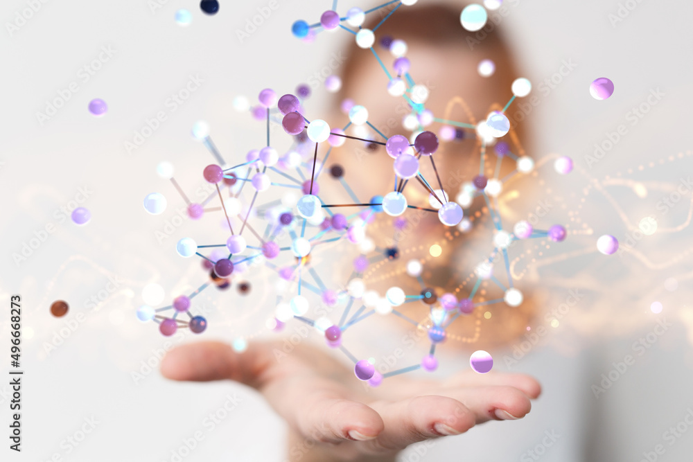 Global network. Blockchain. 3D illustration. Neural networks and artificial intelligence. Abstract Global network. Blockchain. 3D illustration. Neural networks and artificial intelligence. Abstract