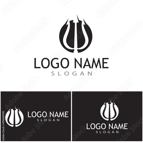 Trident Logo Template vector icon illustration design
