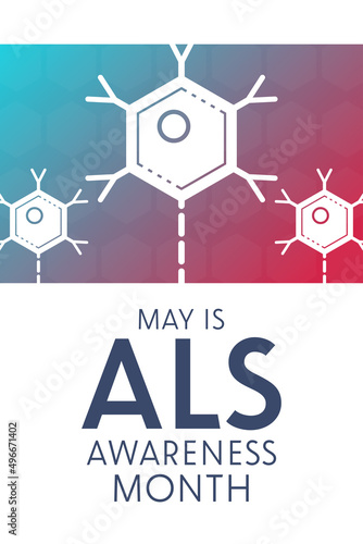 May is ALS Awareness Month. Vector illustration. Holiday poster.